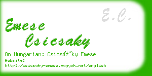 emese csicsaky business card